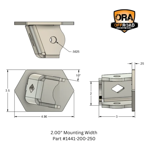 Compact link bracket dimensions
