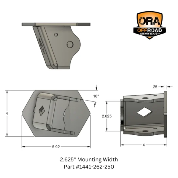 2.625 compact link bracket dimensions
