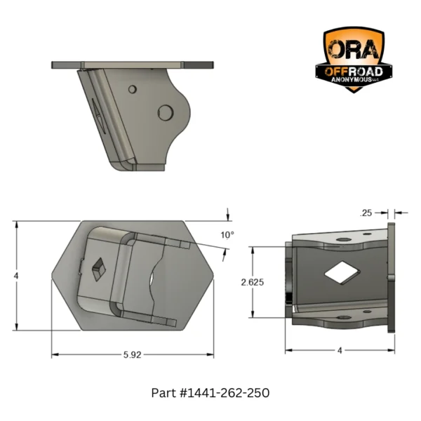 Compact Vertical Link Bracket Dimensions