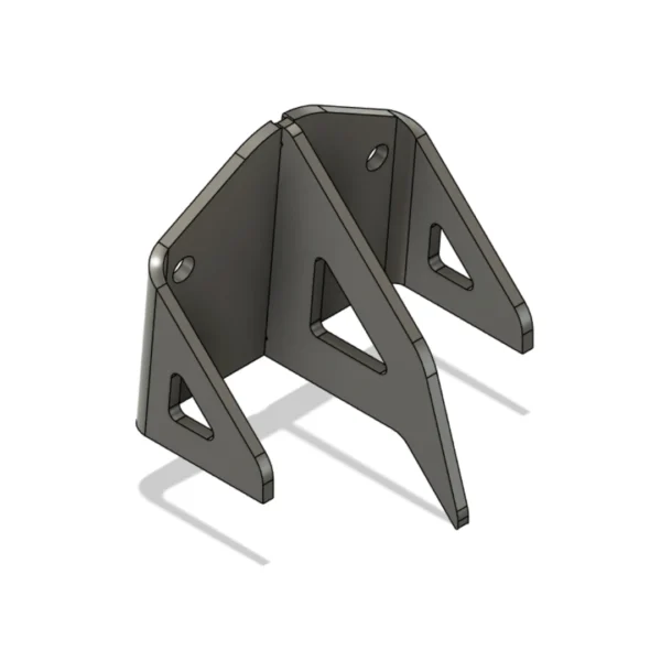 Laser-cut 3/16 steel flanges for Jeep TJ front shock tower brace