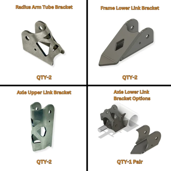 Universal Radius Arm Bracket Kit - Axle Mount - Image 5